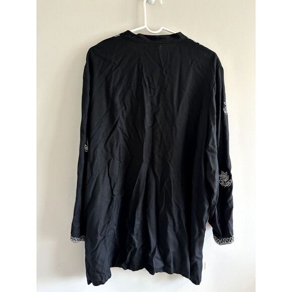 Ulla Popken Women's Blouse Button Up Women's Size 2XL (16/18) Rayon Embroidered - Picture 5 of 7